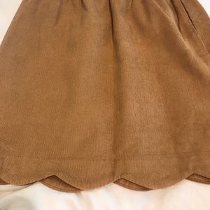Tan Corduroy Skirt-with Pockets - S